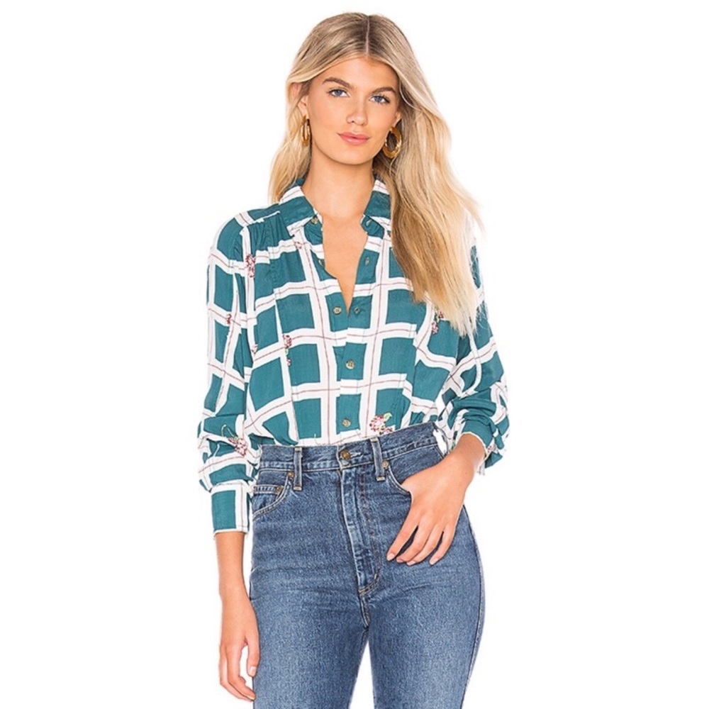 FREE PEOPLE Window To My Heart Shirt | Sz S